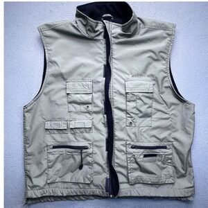 Alaska Fishing Vest Mens Size Large Multi Pocket Travel‎ Outdoor Gorpcore Khaki